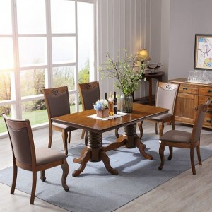 5 Pc Dining room Table with Leaf and 4 Dining Chairs